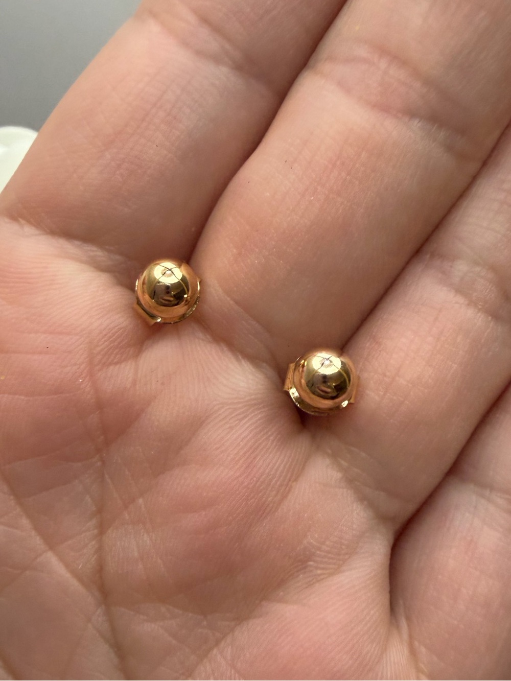 Gold Tone Dome Stud Earrings - Classic Women's Jewelry